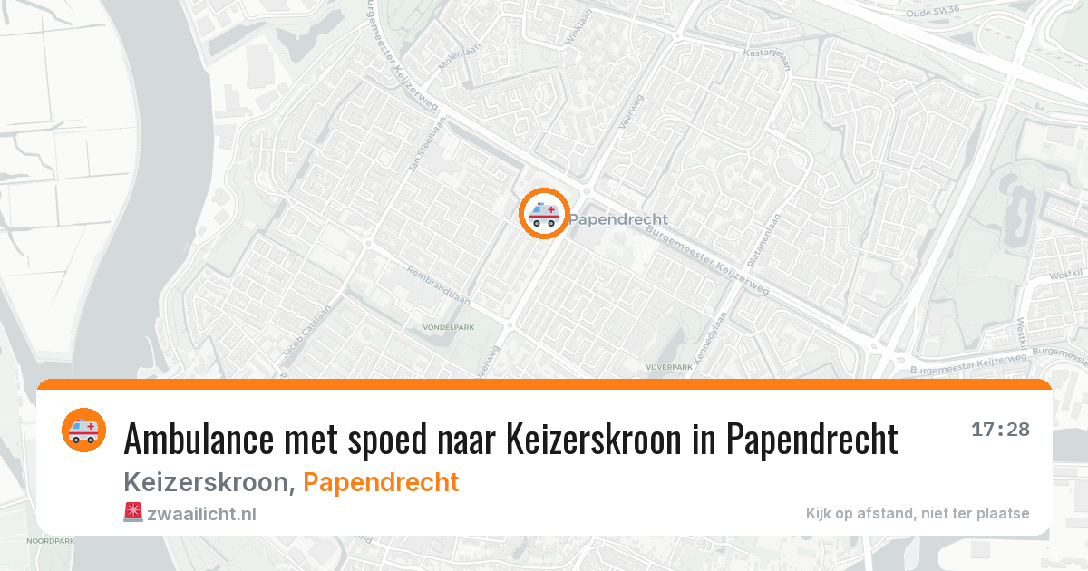 Ambulance met spoed naar Keizerskroon in Papendrecht — 30 jun 2026
