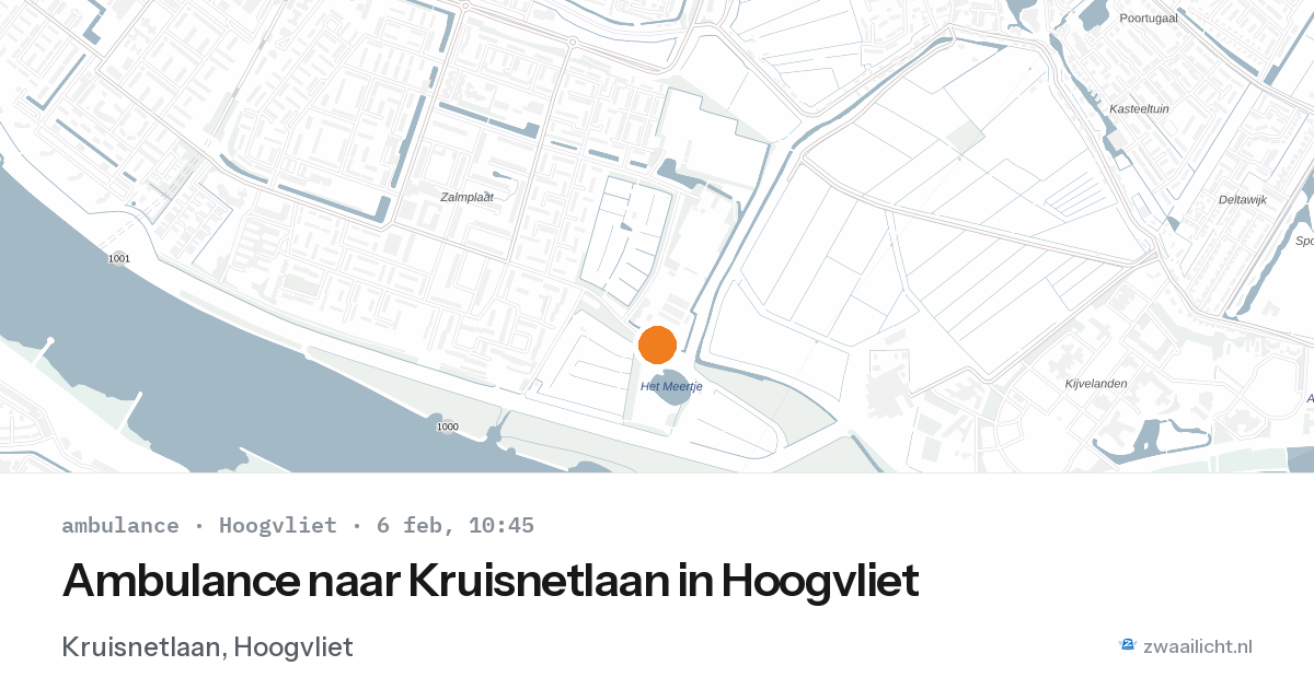 Ambulance naar Kruisnetlaan in Hoogvliet — 6 feb 2026