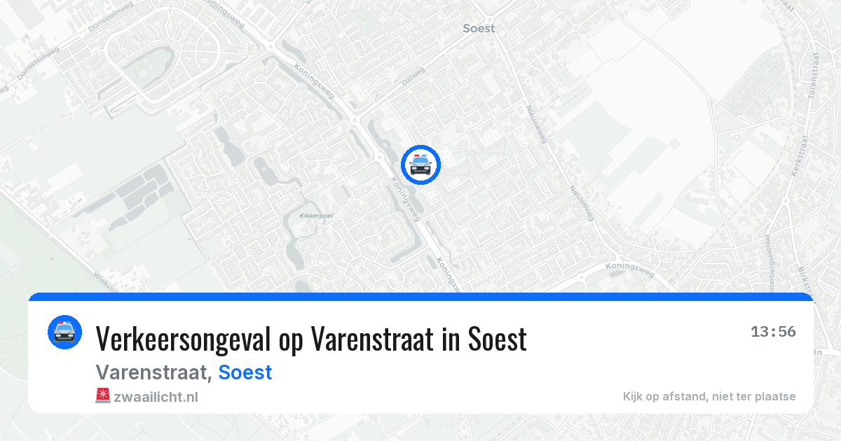 Verkeersongeval op Varenstraat in Soest — 12 jul 2026