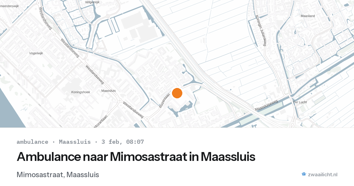 Ambulance naar Mimosastraat in Maassluis — 3 feb 2026