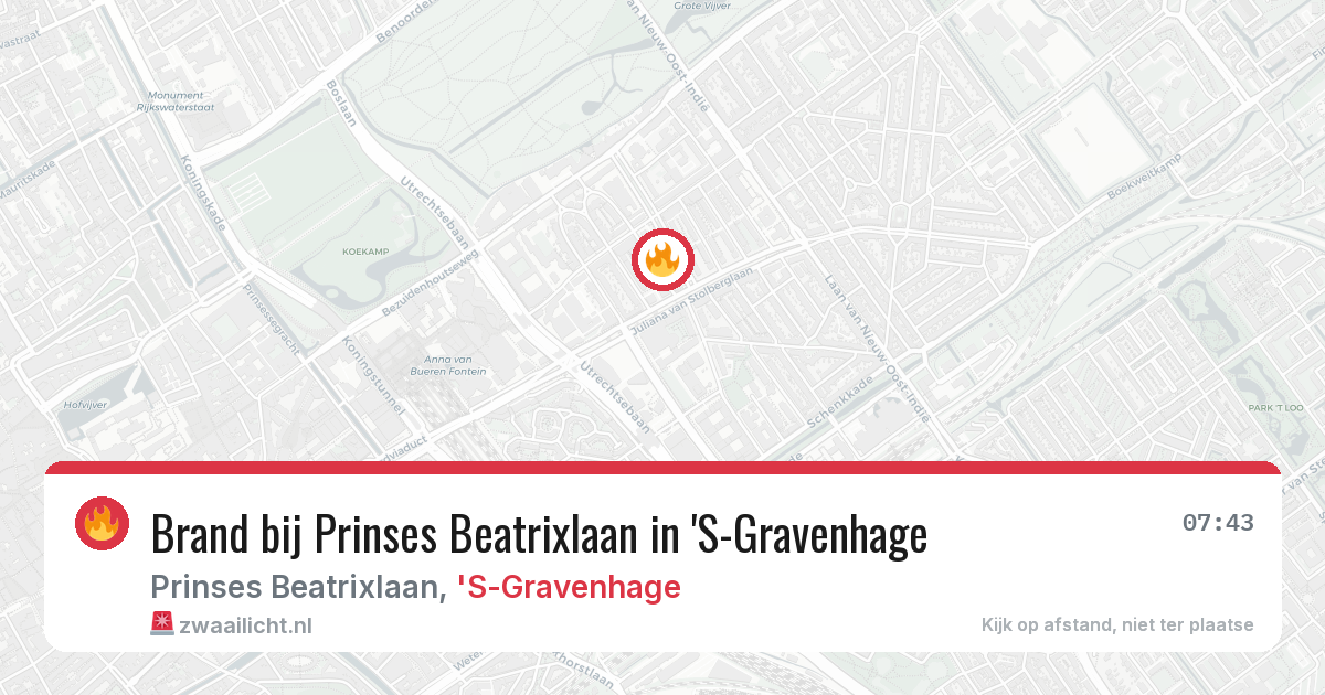 Brand bij Prinses Beatrixlaan in 'S-Gravenhage — 31 mrt 2026