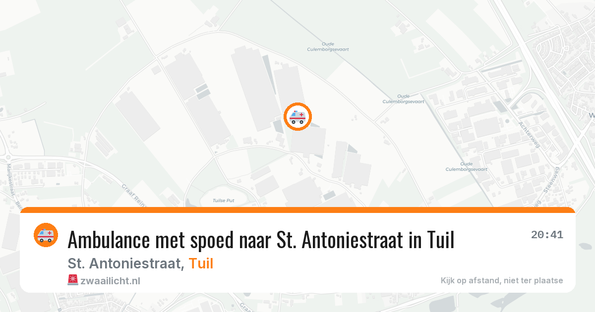 Ambulance met spoed naar St. Antoniestraat in Tuil — 4 mrt 2026