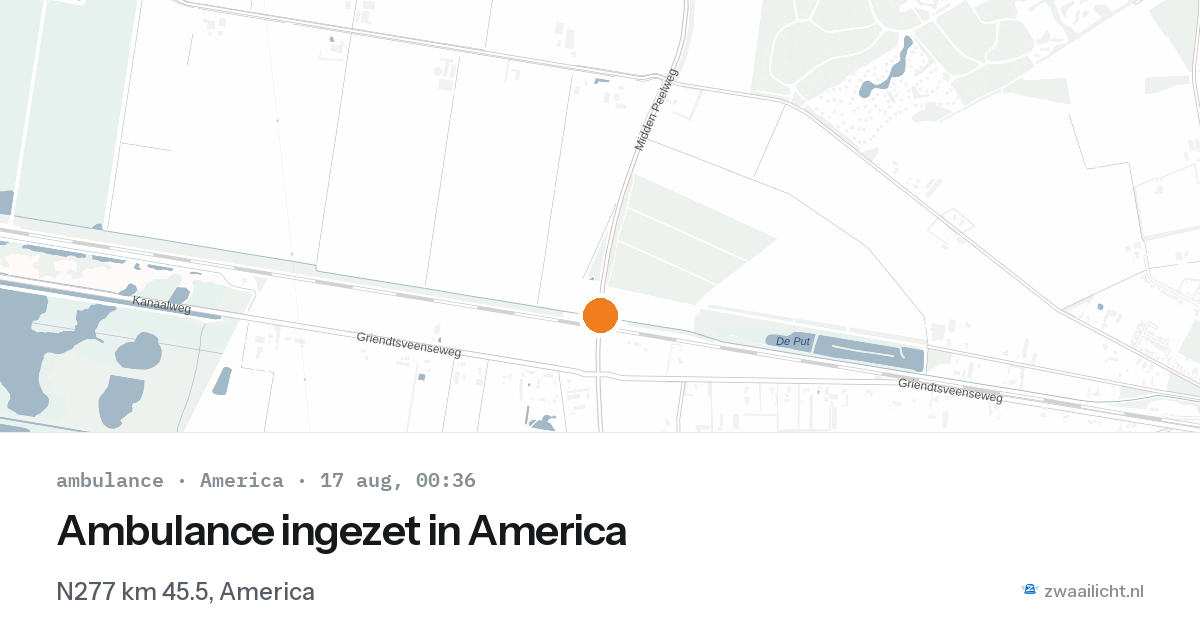 Ambulance ingezet in America — 16 aug 2026