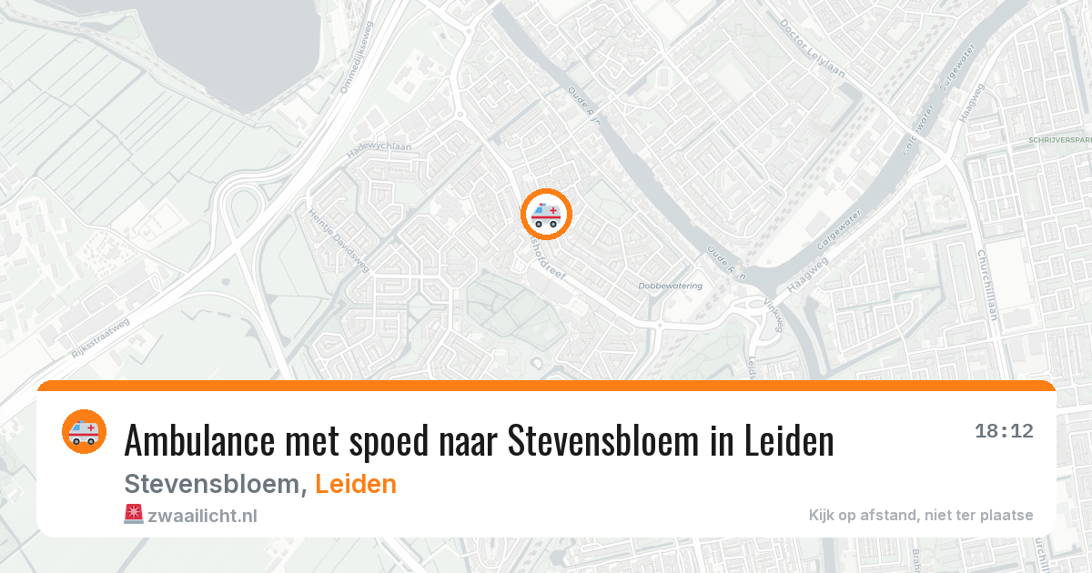 Ambulance met spoed naar Stevensbloem in Leiden — 3 mei 2026