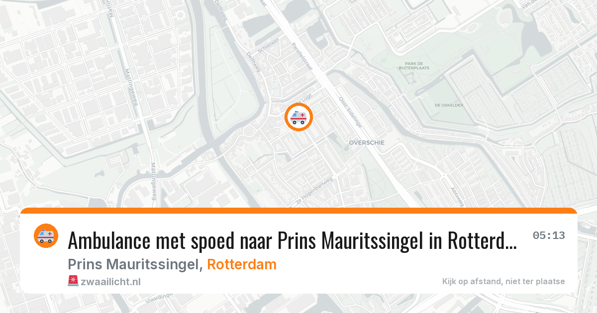 Ambulance met spoed naar Prins Mauritssingel in Rotterdam — 14 apr 2026