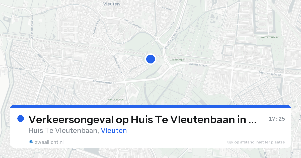 Verkeersongeval op Huis Te Vleutenbaan in Vleuten — 18 aug 2026