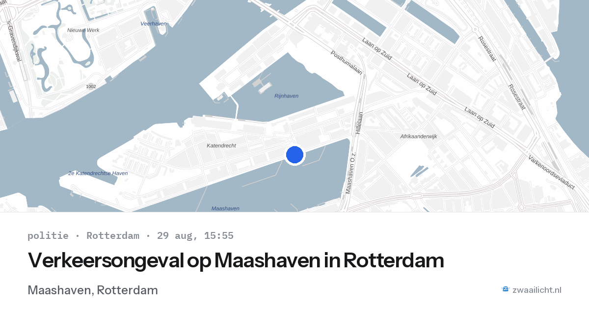 Verkeersongeval op Maashaven in Rotterdam — 29 aug 2026