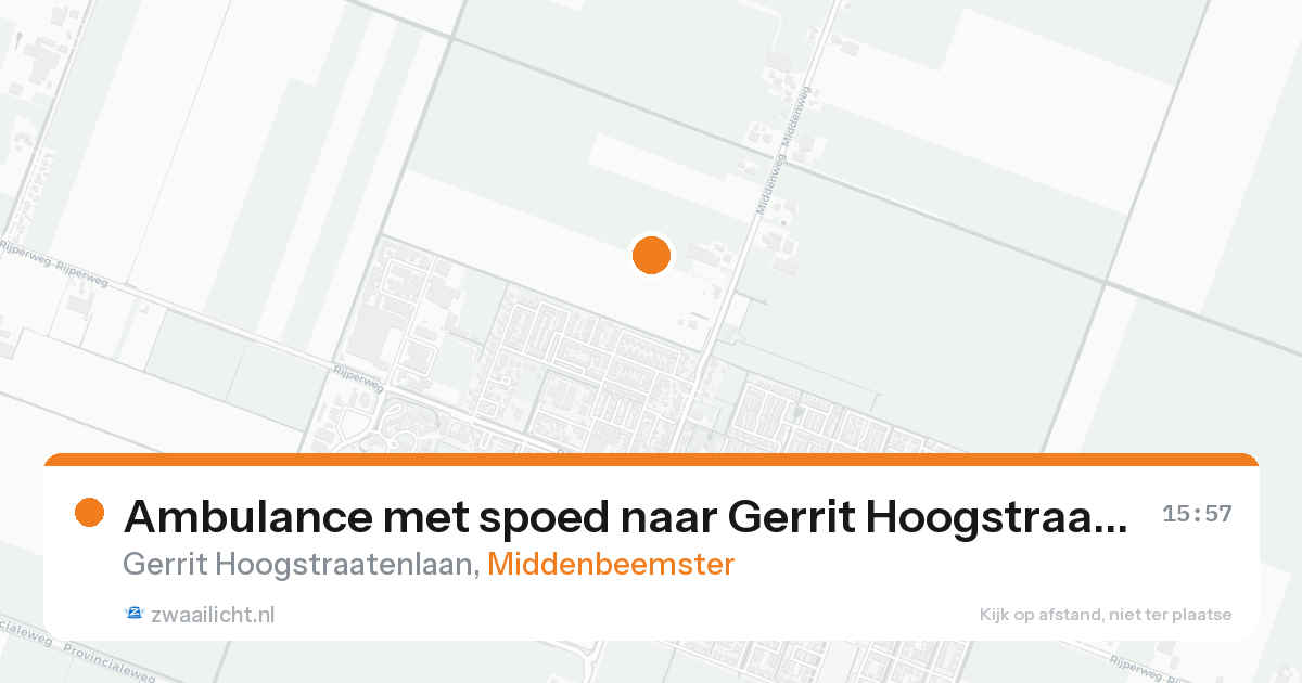 Ambulance met spoed naar Gerrit Hoogstraatenlaan in Middenbeemster — 22 mei 2026
