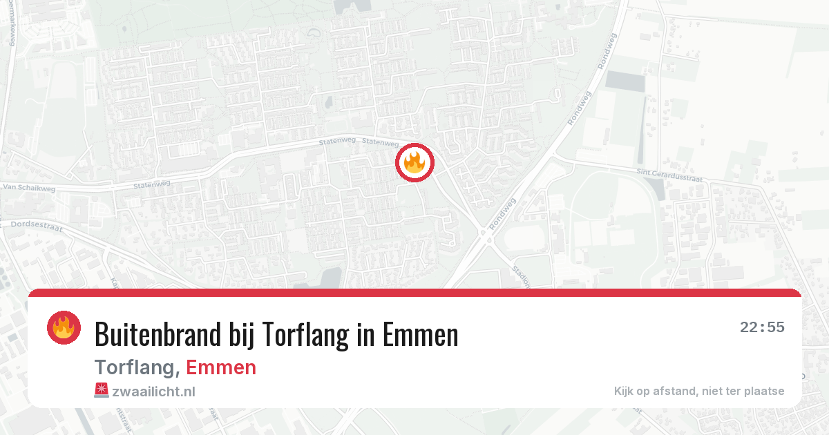 Buitenbrand bij Torflang in Emmen — 13 aug 2026