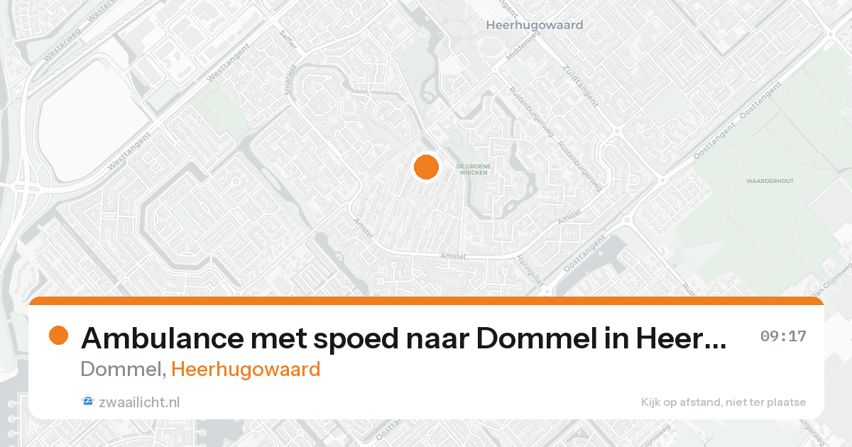 Ambulance met spoed naar Dommel in Heerhugowaard — 24 aug 2026