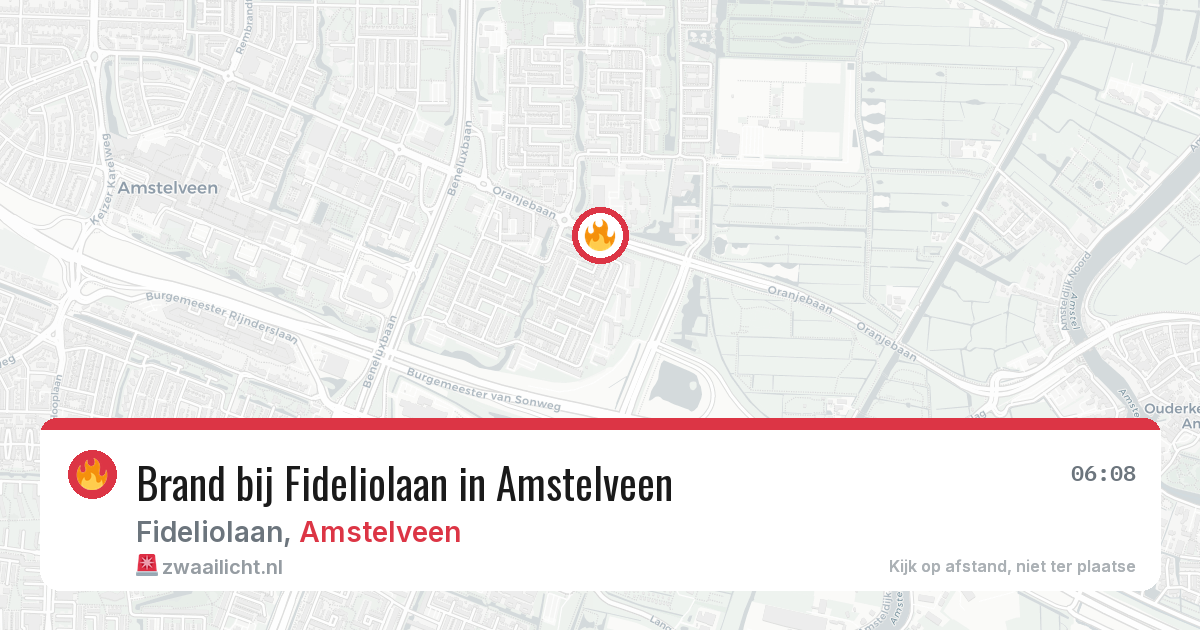 Brand bij Fideliolaan in Amstelveen — 29 mei 2026
