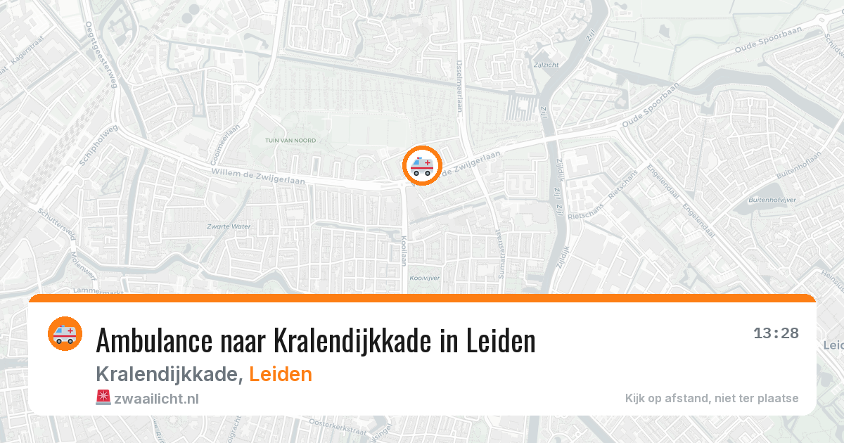 Ambulance naar Kralendijkkade in Leiden — 4 aug 2026
