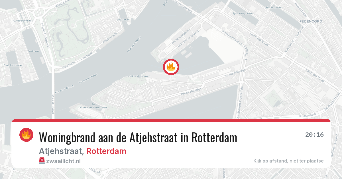 Woningbrand aan de Atjehstraat in Rotterdam — 22 mei 2026