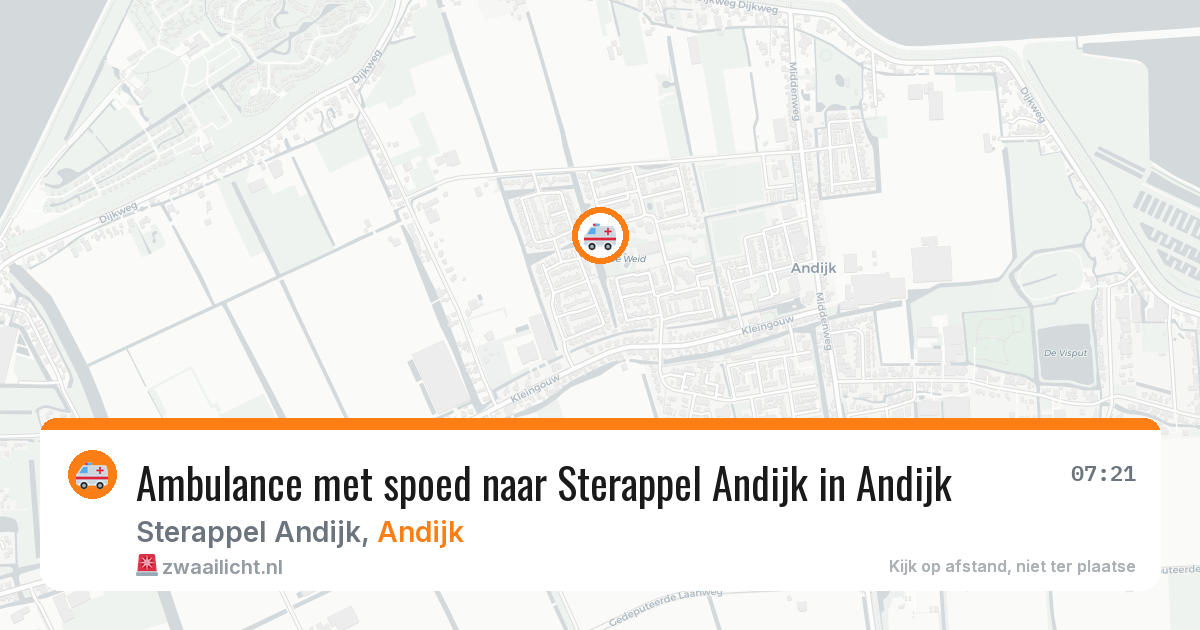 Ambulance met spoed naar Sterappel Andijk in Andijk — 1 mei 2026