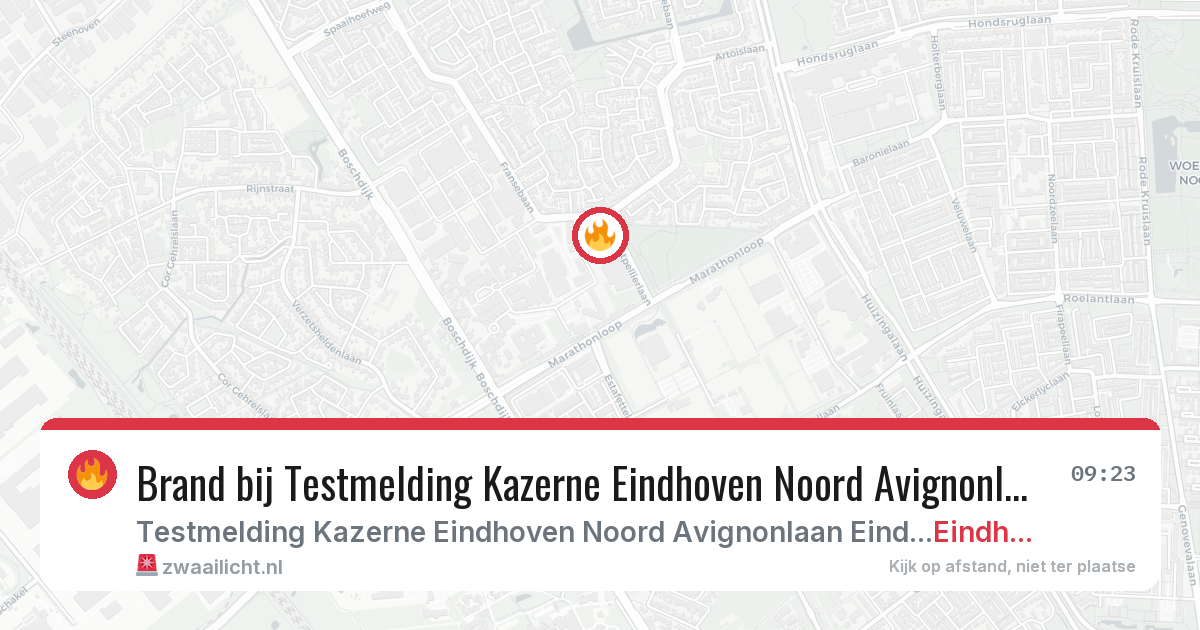 Brand bij Testmelding Kazerne Eindhoven Noord Avignonlaan Eindhoven in Eindhoven — 2 jul 2026