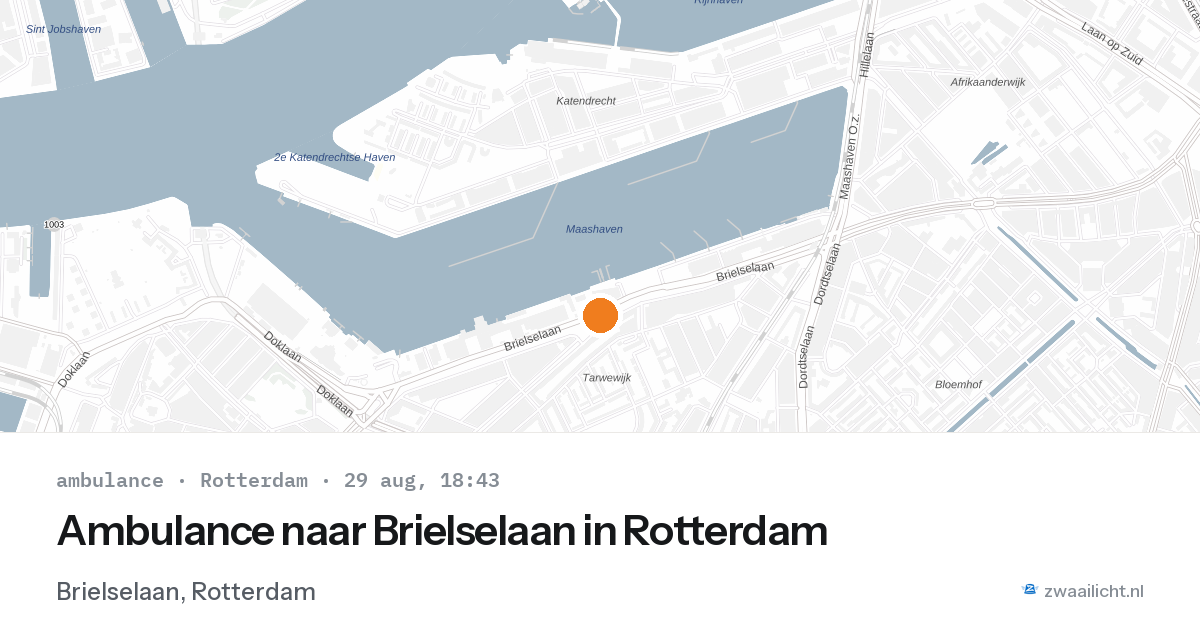 Ambulance naar Brielselaan in Rotterdam — 29 aug 2026