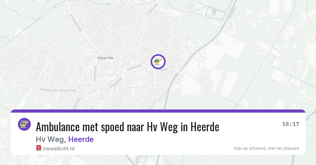 Ambulance met spoed naar Hv Weg in Heerde — 2 aug 2026