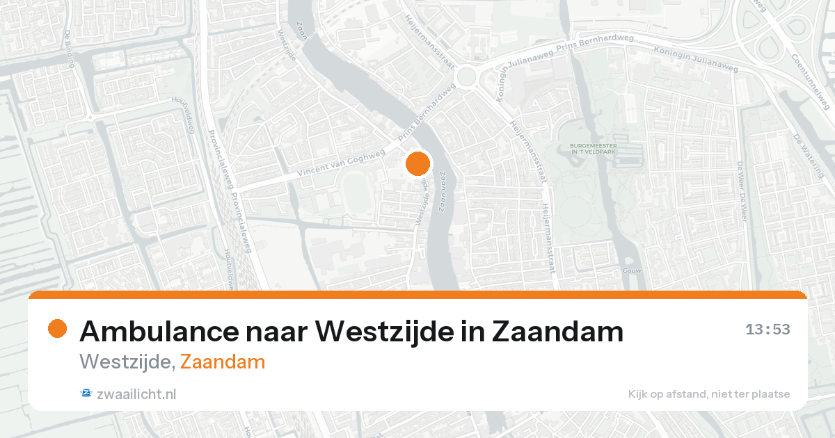 Ambulance naar Westzijde in Zaandam — 22 aug 2026