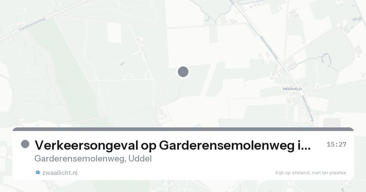 Verkeersongeval op Garderensemolenweg in Uddel — 14 aug 2026