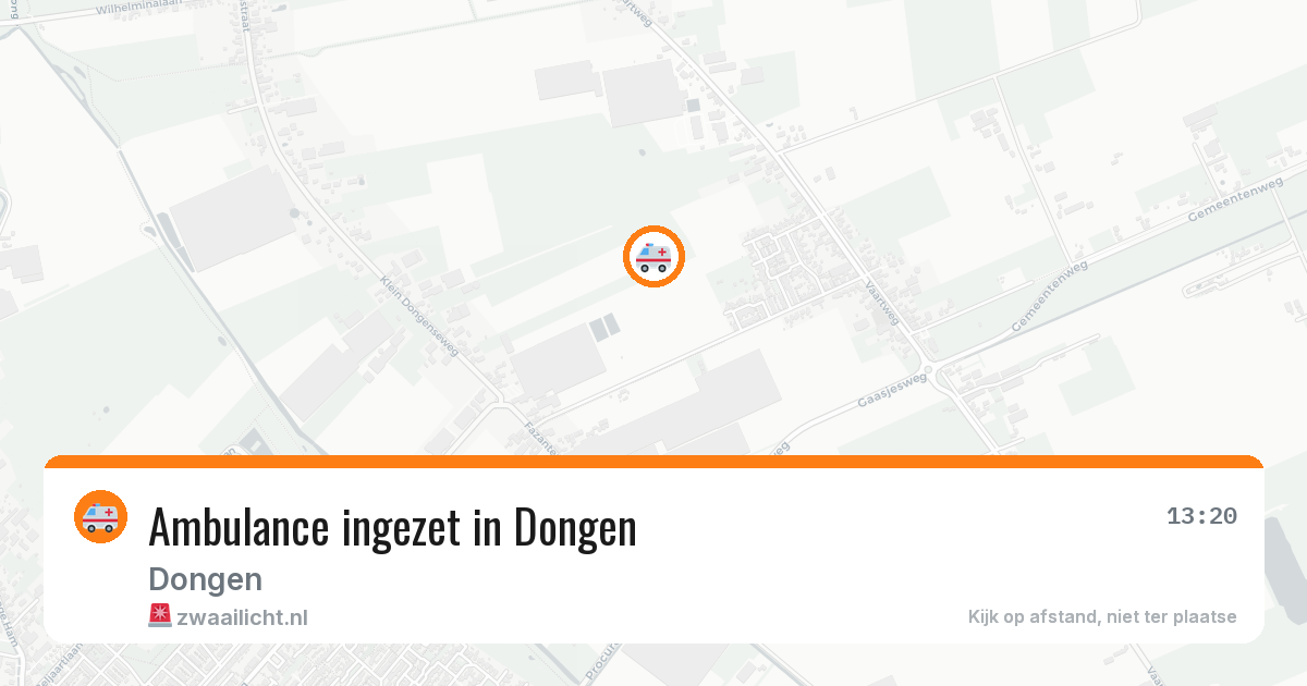 Ambulance ingezet in Dongen — 31 jul 2026