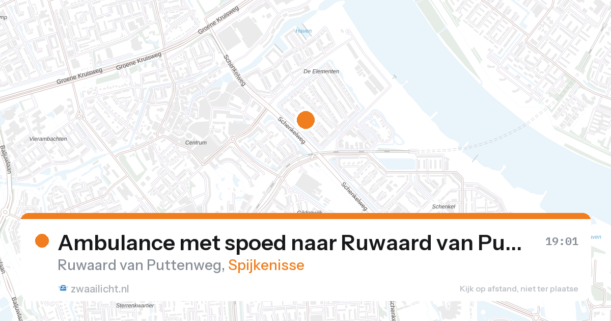 Ambulance met spoed naar Ruwaard van Puttenweg in Spijkenisse — 17 jul 2026