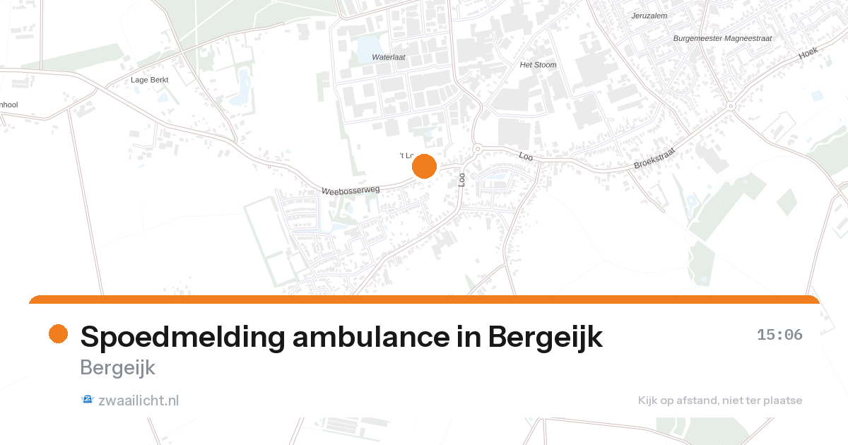 Spoedmelding ambulance in Bergeijk — 26 aug 2026
