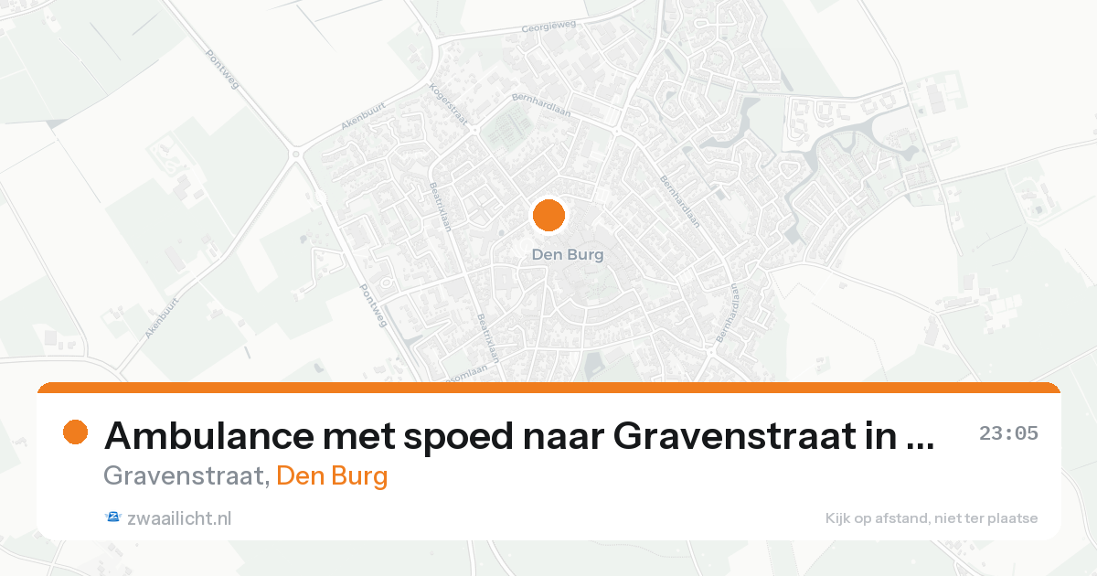 Ambulance met spoed naar Gravenstraat in Den Burg — 15 aug 2026