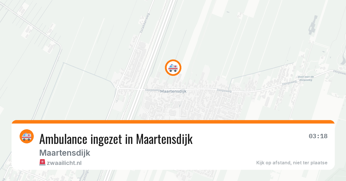 Ambulance ingezet in Maartensdijk — 8 jun 2026