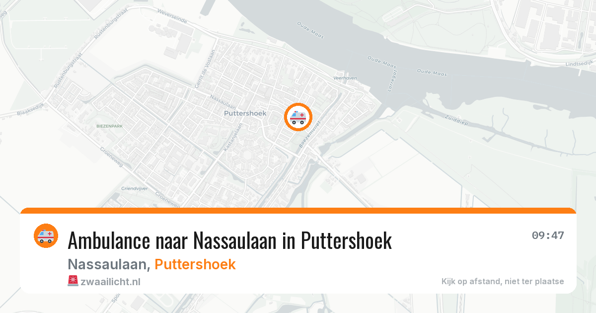 Ambulance naar Nassaulaan in Puttershoek — 2 jun 2026
