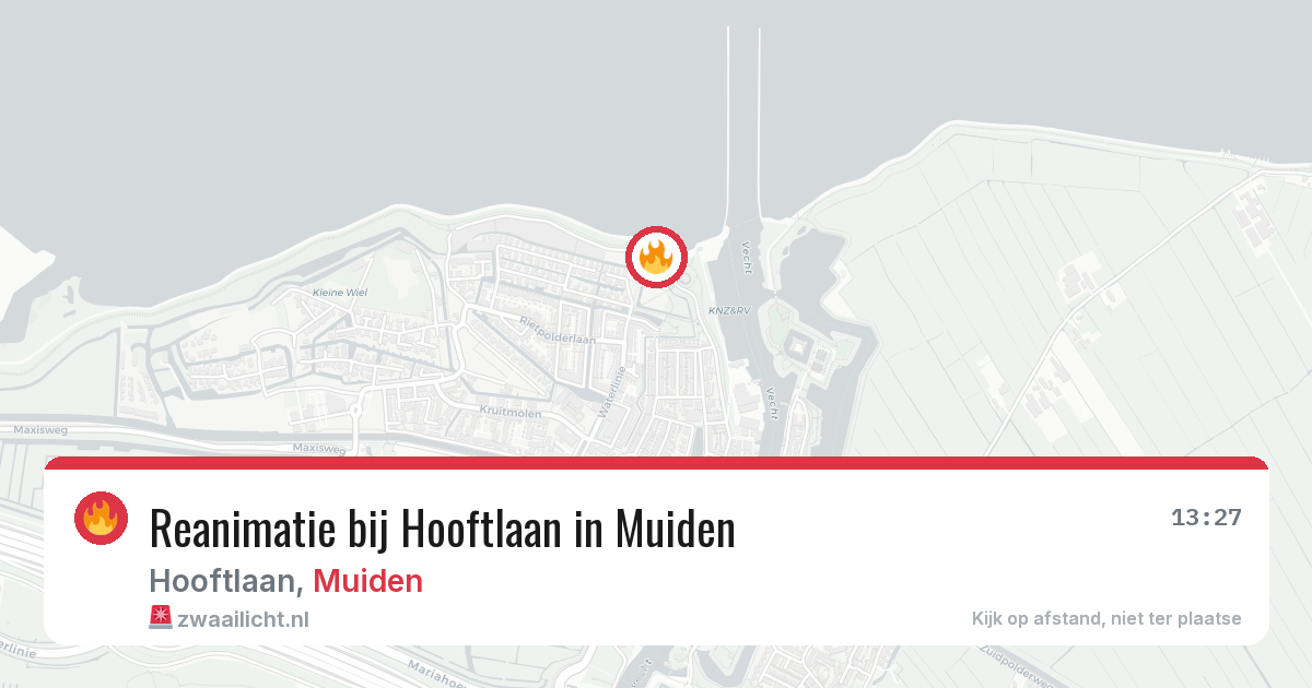 Reanimatie bij Hooftlaan in Muiden — 3 jun 2026