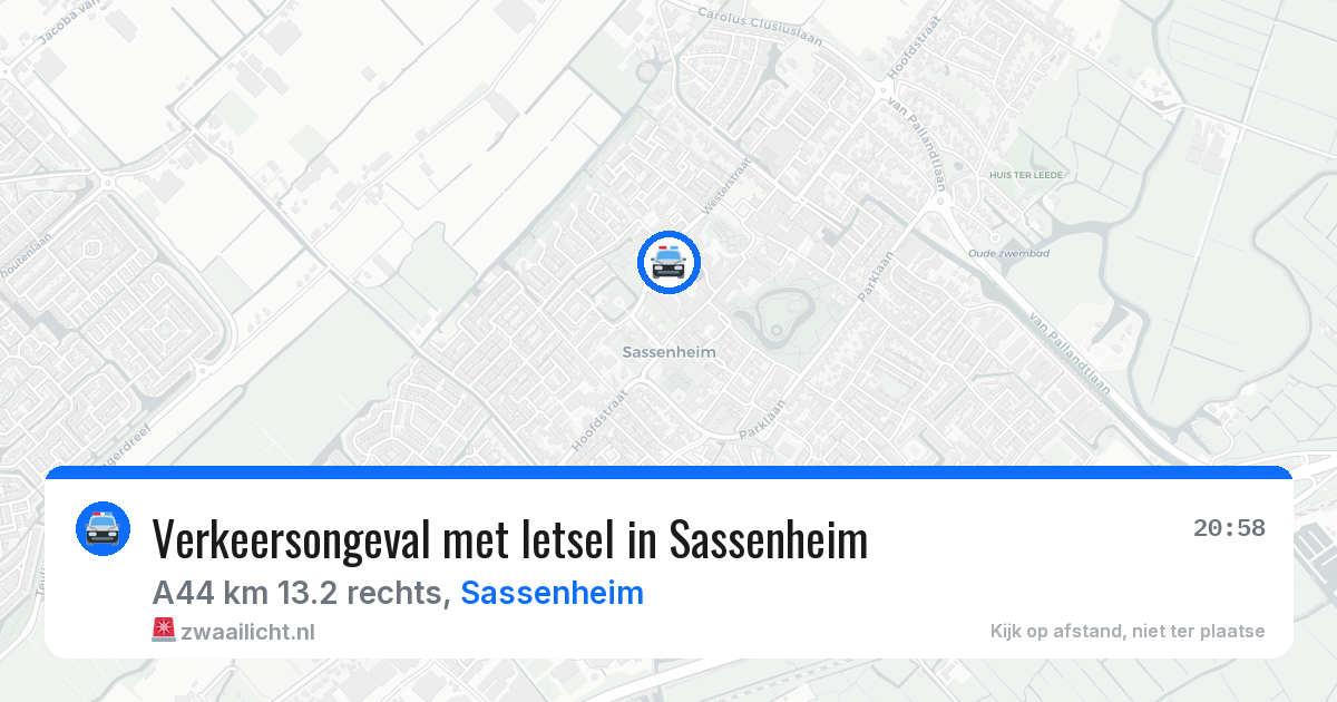 Verkeersongeval met letsel in Sassenheim — 13 mei 2026