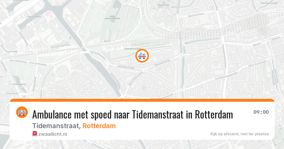 Ambulance met spoed naar Tidemanstraat in Rotterdam — 29 mrt 2026