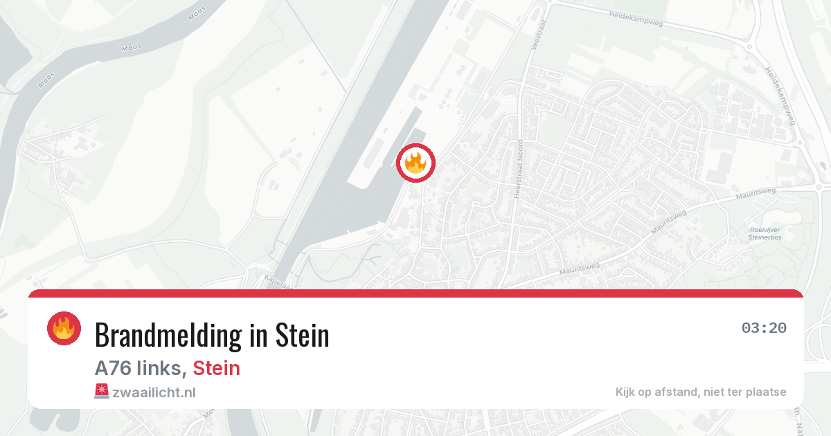 Brandmelding in Stein — 17 jul 2026