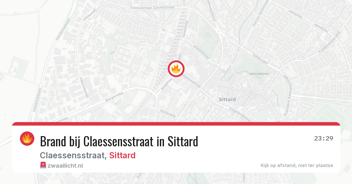 Brand bij Claessensstraat in Sittard — 27 jun 2026