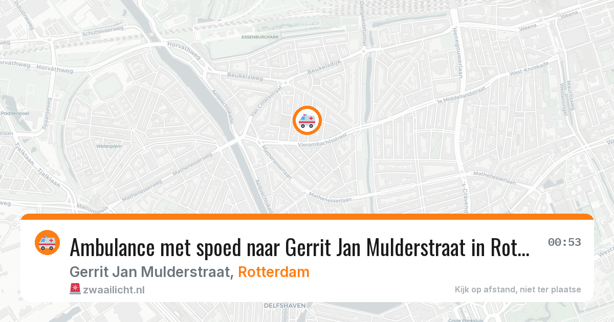 Ambulance met spoed naar Gerrit Jan Mulderstraat in Rotterdam — 23 jun 2026