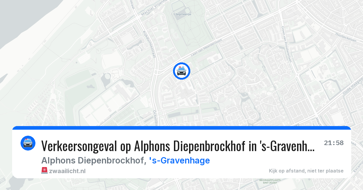 Verkeersongeval op Alphons Diepenbrockhof in 's-Gravenhage — 4 mei 2026