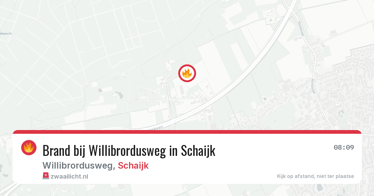 Brand bij Willibrordusweg in Schaijk — 28 jun 2026