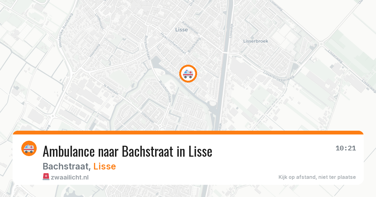 Ambulance naar Bachstraat in Lisse — 15 mrt 2026