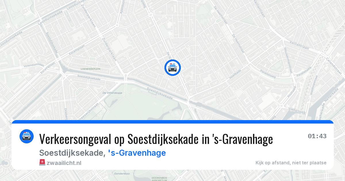 Verkeersongeval op Soestdijksekade in 's-Gravenhage — 23 mrt 2026
