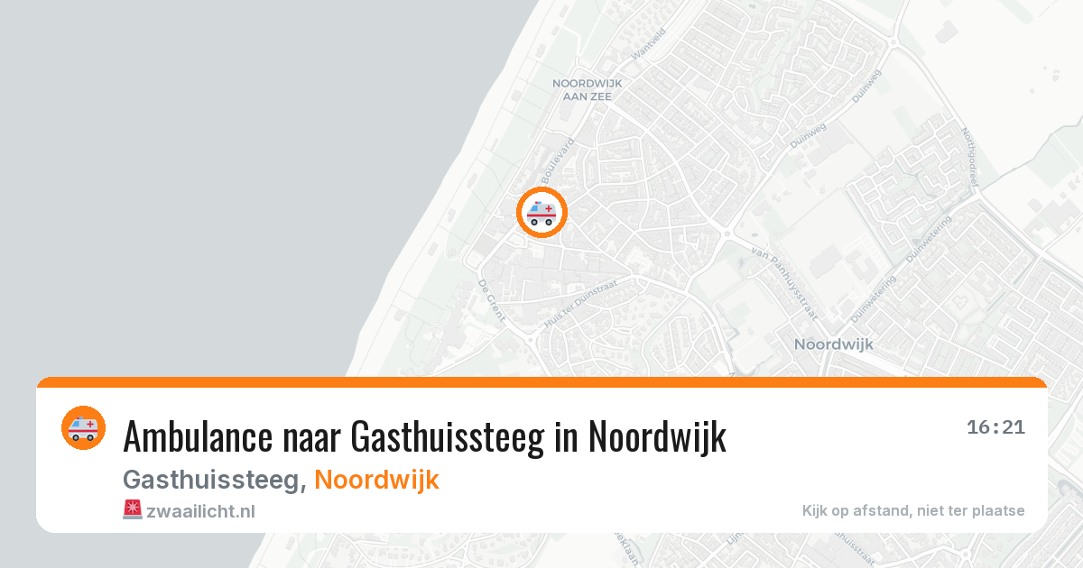 Ambulance naar Gasthuissteeg in Noordwijk — 20 mei 2026