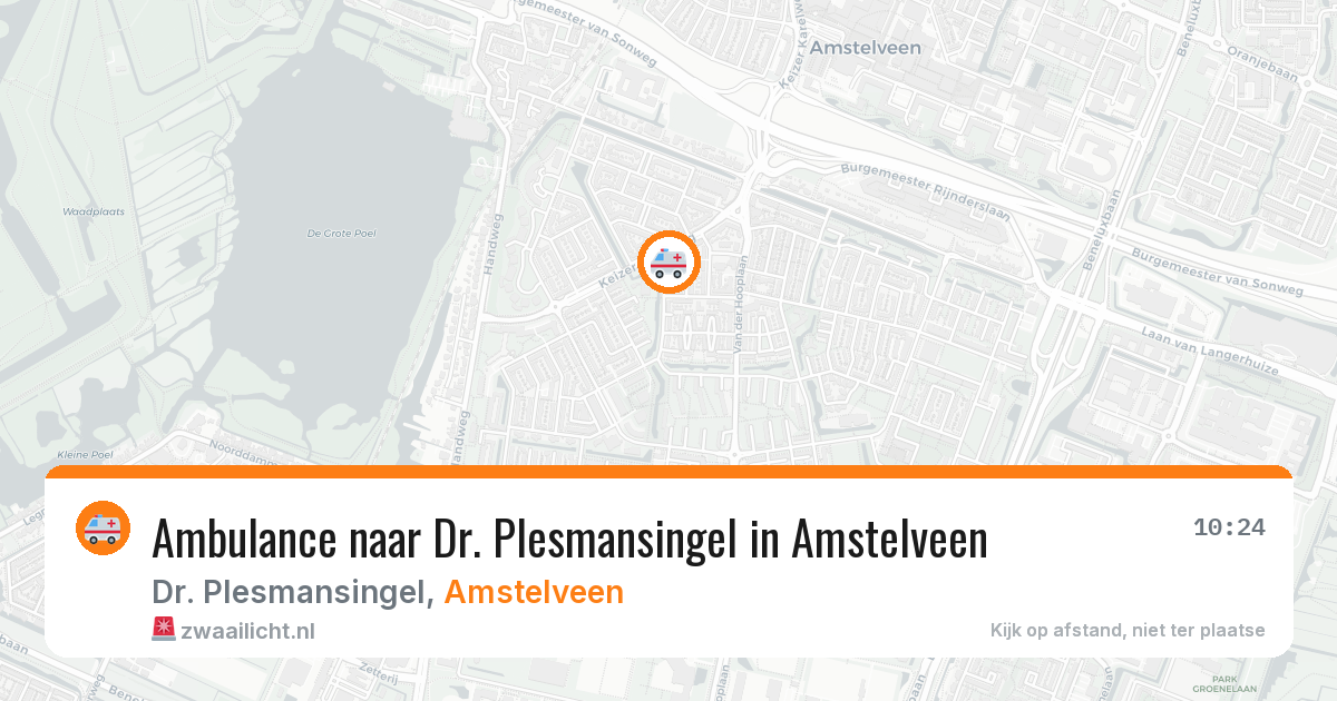 Ambulance naar Dr. Plesmansingel in Amstelveen — 21 jun 2026
