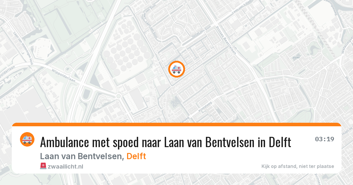 Ambulance met spoed naar Laan van Bentvelsen in Delft — 7 apr 2026