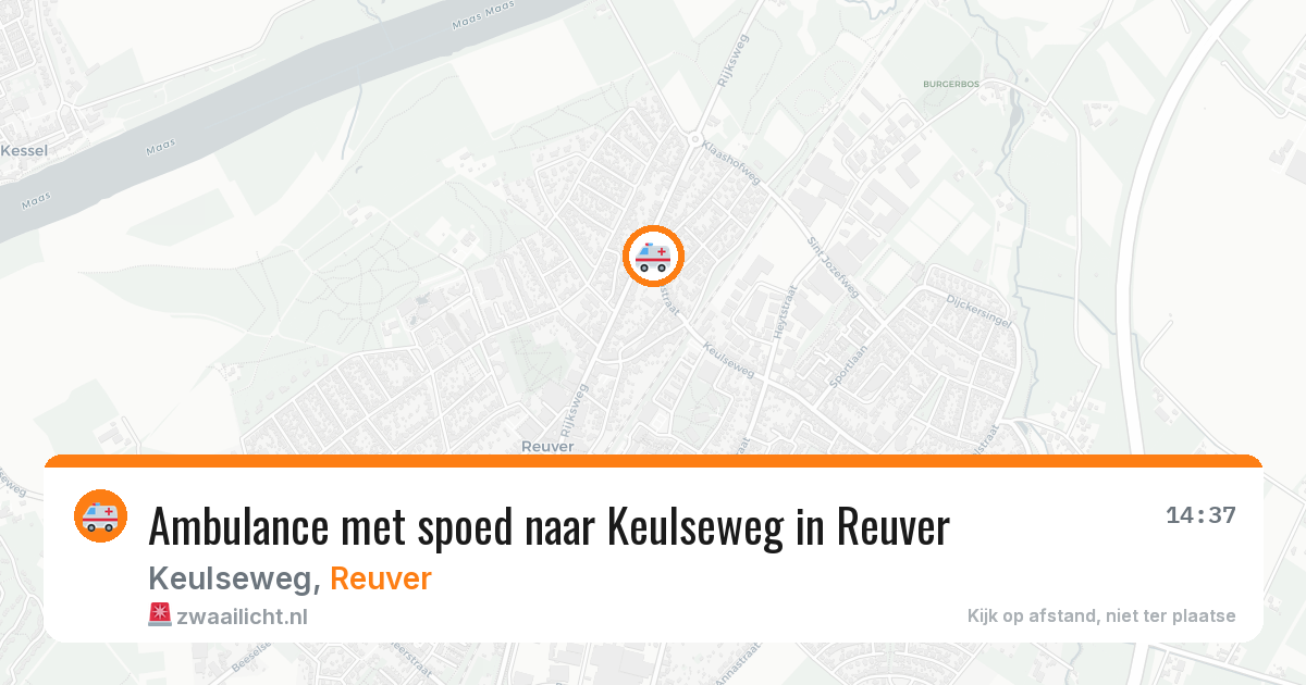 Ambulance met spoed naar Keulseweg in Reuver — 20 mei 2026