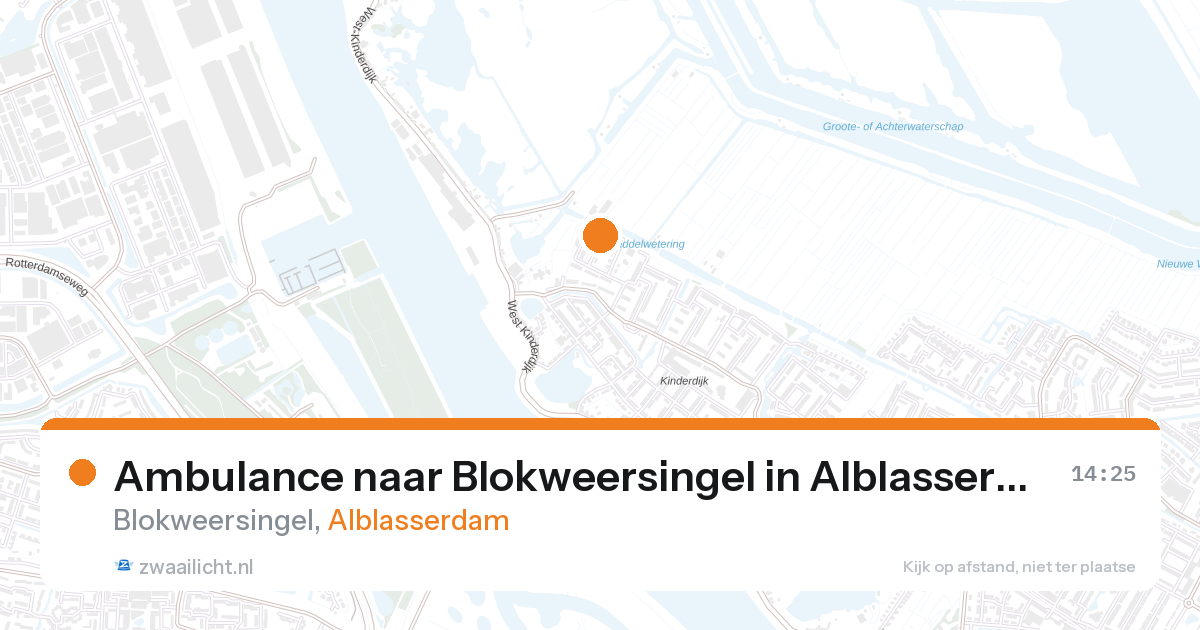 Ambulance naar Blokweersingel in Alblasserdam — 27 aug 2026