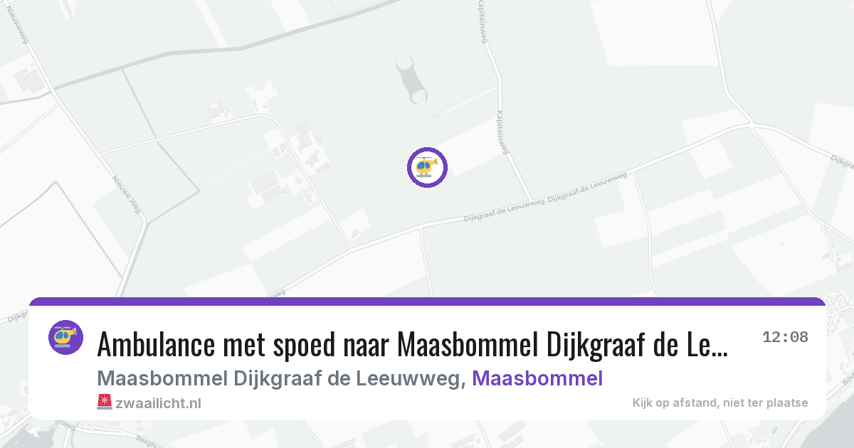 Ambulance met spoed naar Maasbommel Dijkgraaf de Leeuwweg in Maasbommel — 31 jan 2026