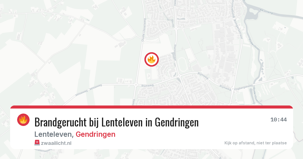 Brandgerucht bij Lenteleven in Gendringen — 17 mrt 2026