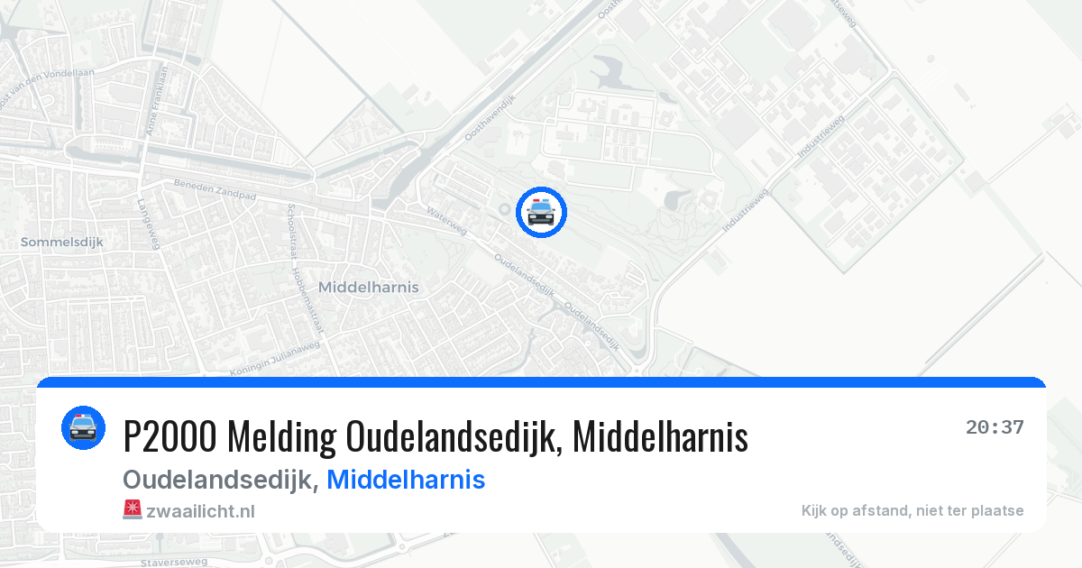 P2000 Melding Oudelandsedijk, Middelharnis — 29 jun 2026