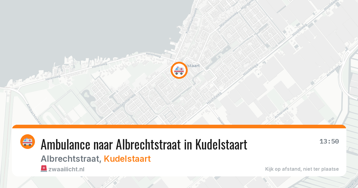 Ambulance naar Albrechtstraat in Kudelstaart — 10 aug 2026