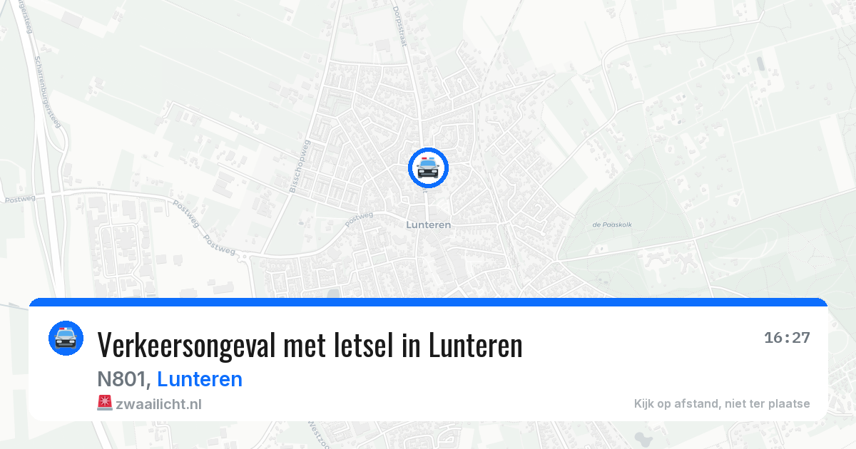 Verkeersongeval met letsel in Lunteren — 26 mrt 2026