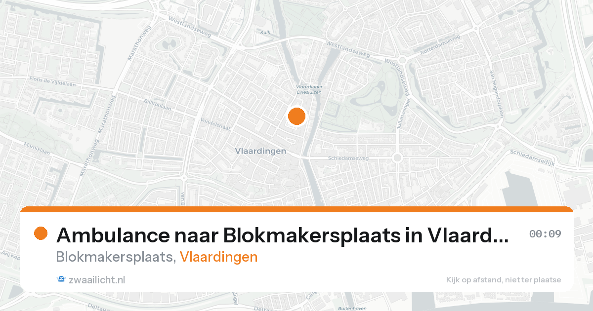 Ambulance naar Blokmakersplaats in Vlaardingen — 22 aug 2026